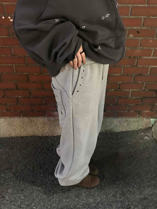 Campus Back Pocket Studded Tapered Pants
