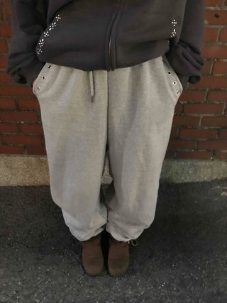 Campus Back Pocket Studded Tapered Pants