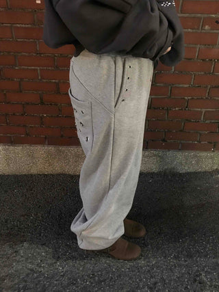 Campus Back Pocket Studded Tapered Pants