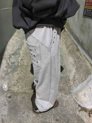 Campus Back Pocket Studded Tapered Pants