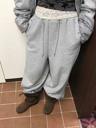 Campus Back Pocket Studded Tapered Pants