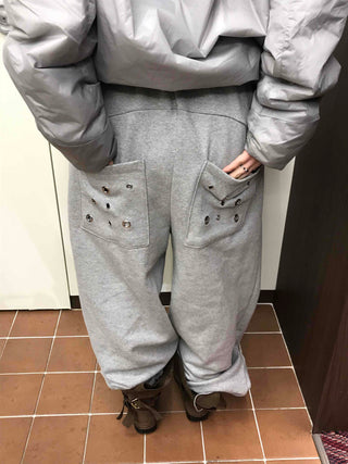 Campus Back Pocket Studded Tapered Pants
