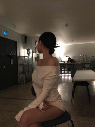 Daily Sweat Cropped Off-Shoulder Two-Piece Set