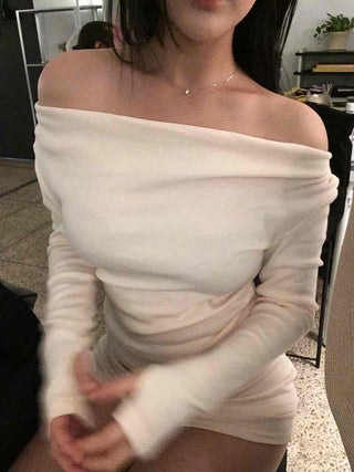 Daily Sweat Cropped Off-Shoulder Two-Piece Set