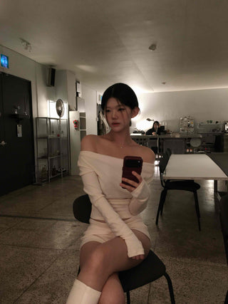 Daily Sweat Cropped Off-Shoulder Two-Piece Set