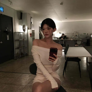 Daily Sweat Cropped Off-Shoulder Two-Piece Set