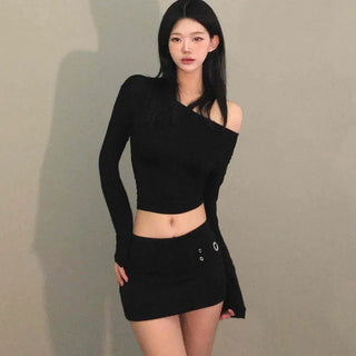 Y2K Mood Low-Rise Tight-Fit Mini Skirt
