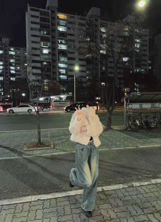 Soft Mood Sherpa Fur Oversized Single Jacket