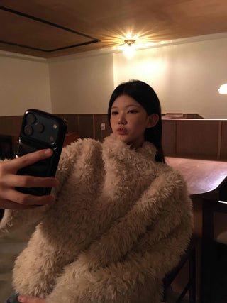 Soft Mood Sherpa Fur Oversized Single Jacket