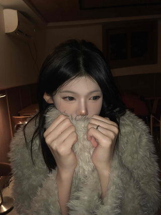 Soft Mood Sherpa Fur Oversized Single Jacket