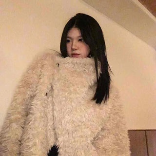 Soft Mood Sherpa Fur Oversized Single Jacket