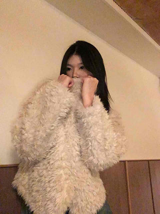 Soft Mood Sherpa Fur Oversized Single Jacket