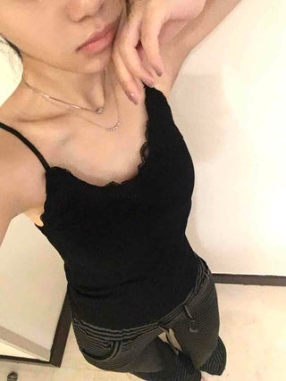 Daily Simple Lace Bra Top Slim Fit Camisole