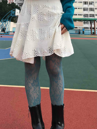 Romantic Cotton Crochet A-Line Midi Skirt