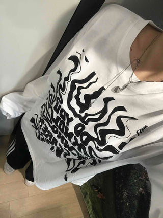 Street Graffiti Print Long Sleeve Tee