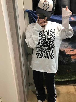 Street Graffiti Print Long Sleeve Tee