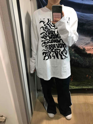 Street Graffiti Print Long Sleeve Tee