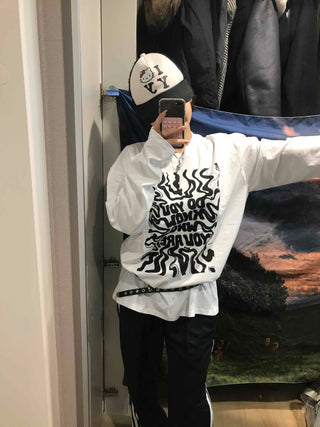 Street Graffiti Print Long Sleeve Tee