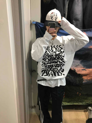 Street Graffiti Print Long Sleeve Tee