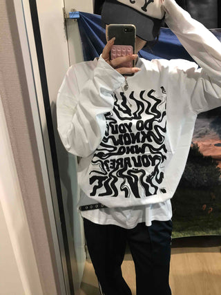 Street Graffiti Print Long Sleeve Tee