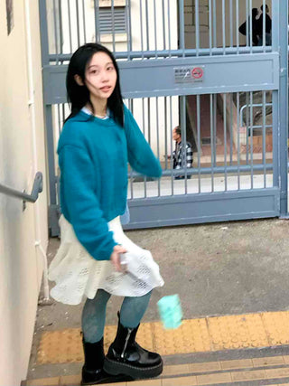 Cozy Loose Fit Vivid Knit Cardigan
