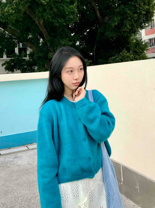 Cozy Loose Fit Vivid Knit Cardigan
