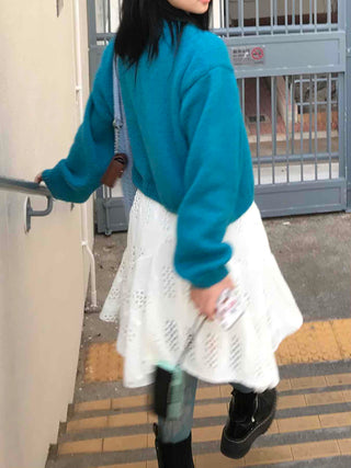 Cozy Loose Fit Vivid Knit Cardigan