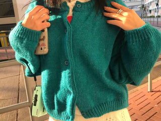 Cozy Loose Fit Vivid Knit Cardigan