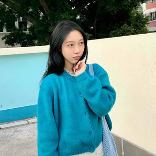 Cozy Loose Fit Vivid Knit Cardigan