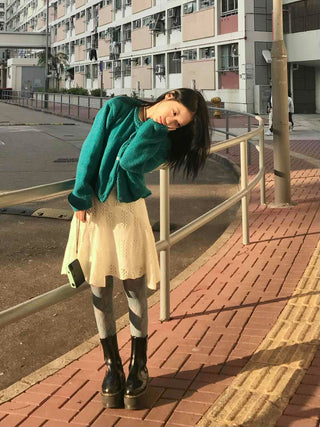 Cozy Loose Fit Vivid Knit Cardigan