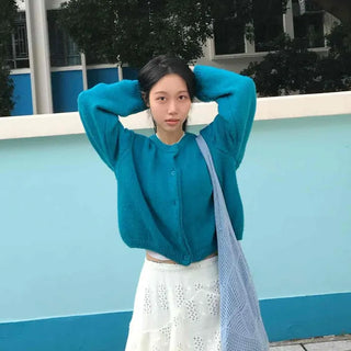 Cozy Loose Fit Vivid Knit Cardigan