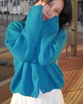 Cozy Loose Fit Vivid Knit Cardigan