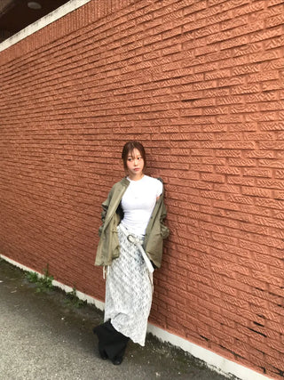 Sena Shirred Layered Back Slit Skirt