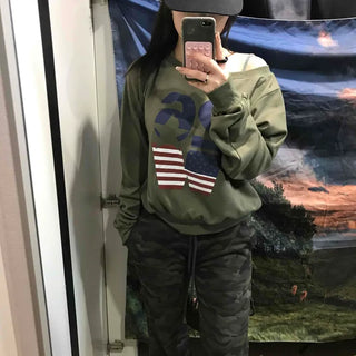 American Flag Oversized Sweatshirt