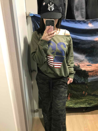 American Flag Oversized Sweatshirt