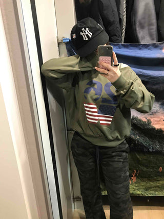 American Flag Oversized Sweatshirt