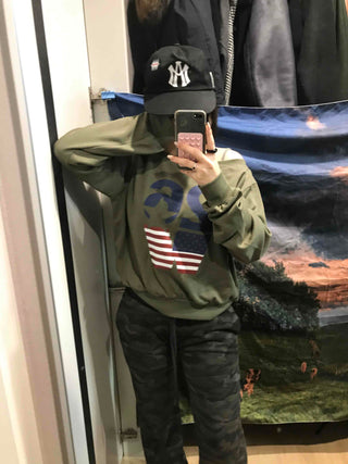 American Flag Oversized Sweatshirt
