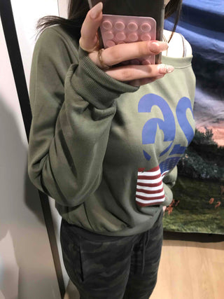 American Flag Oversized Sweatshirt
