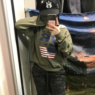 American Flag Oversized Sweatshirt