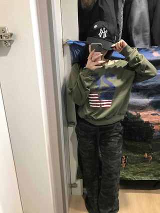 American Flag Oversized Sweatshirt