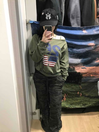American Flag Oversized Sweatshirt