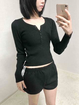 Color Block Piping Mini Running Shorts