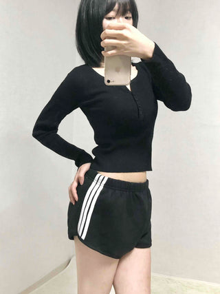 Color Block Piping Mini Running Shorts