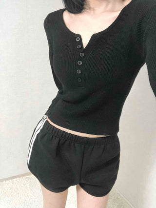 Color Block Piping Mini Running Shorts