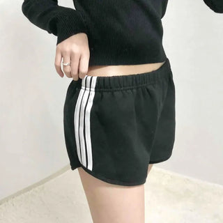 Color Block Piping Mini Running Shorts