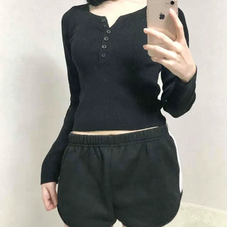 Color Block Piping Mini Running Shorts