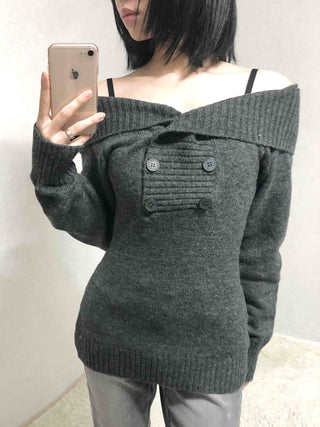 Romantic Shirred Turtleneck Drop Shoulder Knit