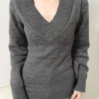 Heathered Wide Rib Slim Fit Long Knit
