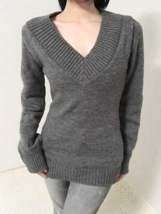 Heathered Wide Rib Slim Fit Long Knit