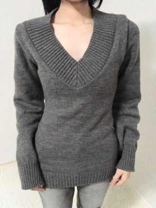Heathered Wide Rib Slim Fit Long Knit